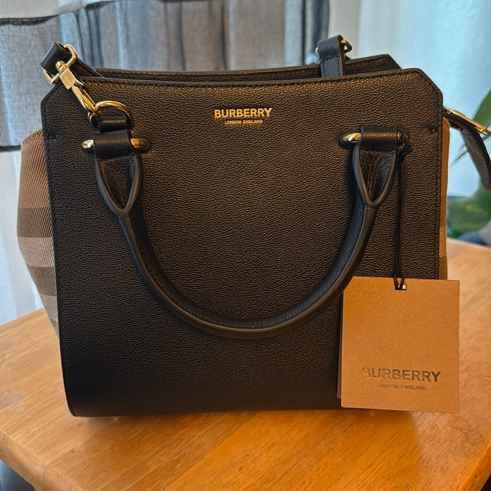Burberry Mini Banwell Tote Bag in Black